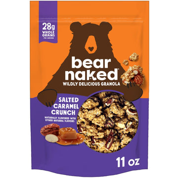 Bear Naked Granola Cereal, Whole Grain Granola, On-the-Go Snacks, Salted Caramel Crunch, 11oz Bag (1 Bag)