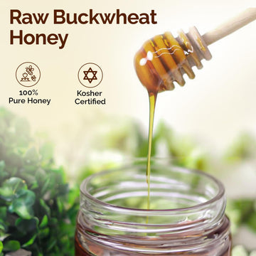Oneroot Raw Buckwheat Honey - 3Kg / 6.6Lb, Unheated, Unfiltered And Unprocessed Natural Dark Honey, Rich In Antioxidants Pure Bu