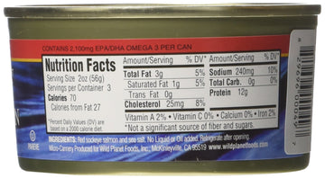 Wild Planet Wild Sockeye Salmon, 6 Oz