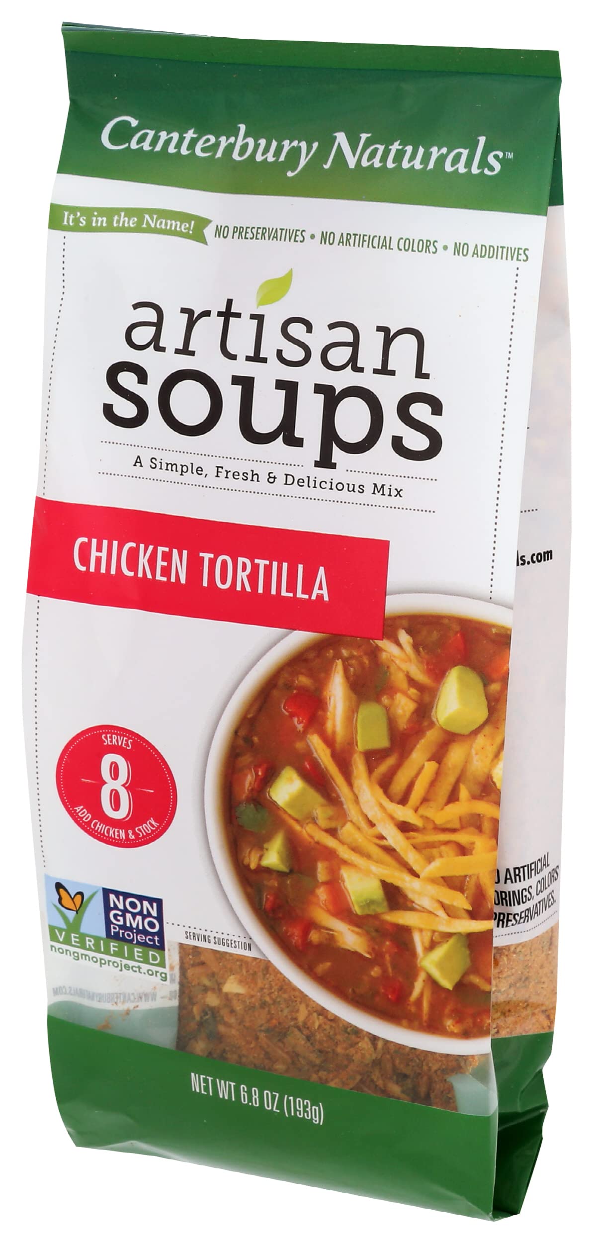 Canterbury Naturals Artisan Soup Mix, Chicken Tortilla Soup Mix, Non-Gmo, Makes 8 Servings, 6.8-Ounce Bag (Pack Of 3)