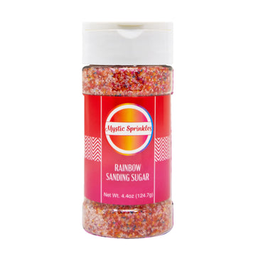Mystic Sprinkles Sanding Sugar 4Oz Bottles (Rainbow Sanding Sugar 4.4Oz)