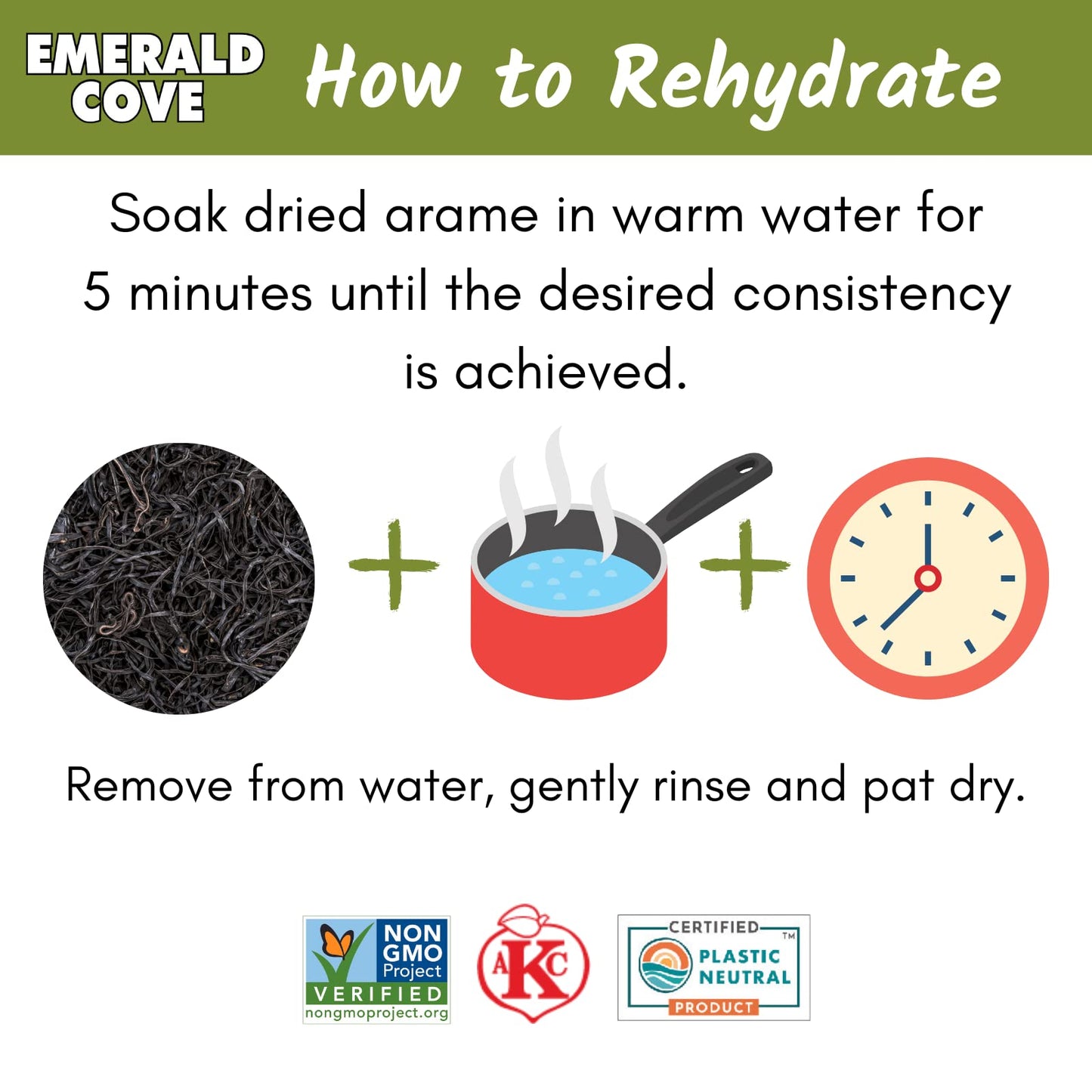 Emerald Cove Arame (Dried Seaweed), 35-Ounce Bag