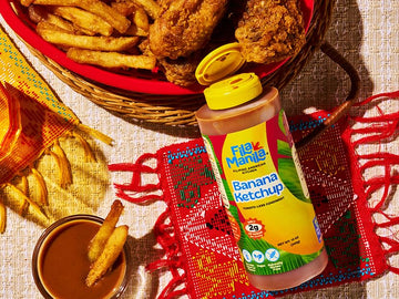 Fila Manila Banana Ketchup - Filipino Sauce & Condiment - 12 Oz Jar, Mild, Vegan, No Msg, No Sugar Added, Gluten Free, Dairy Fre