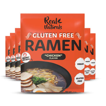 gluten free Ramen noodles Chicken (6 pack) gluten free noodles. Vegan ramen noodle GF meals. Low sodium ramens noodle.