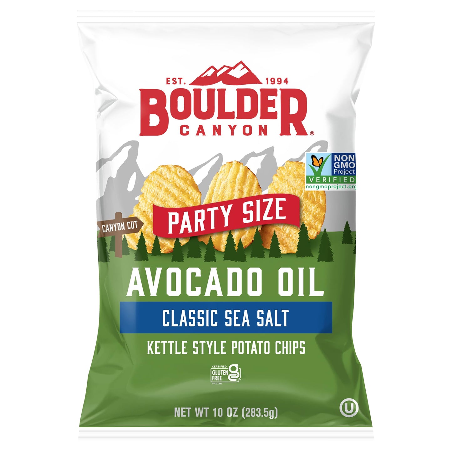 BOULDER CANYON Avocado Oil Classic Sea Salt Kettle Style Potato Chips, 10 OZ
