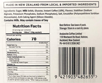 Avalanche Cafe Style Sweet Coffee Box, 10 Sticks (Vanilla Latte)