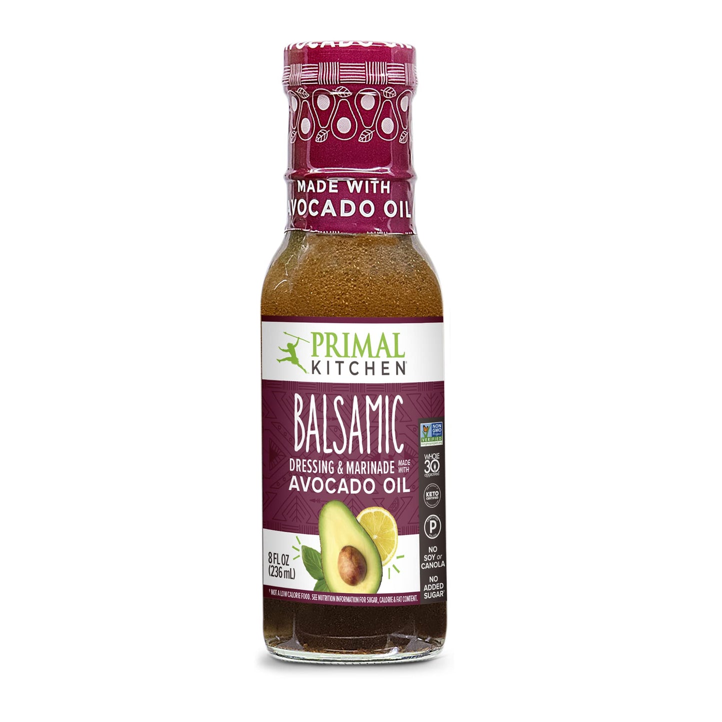 Primal Kitchen Balsamic Vinaigrette & Marinade Salad Dressing made with Avocado Oil, Whole30 Approved, Certified Paleo, and Keto