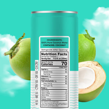 100 Coconuts - 100% Pure Coconut Water - Low Calorie All-Natural Drink with Electrolytes - Naturally Sweet, no preservatives - N