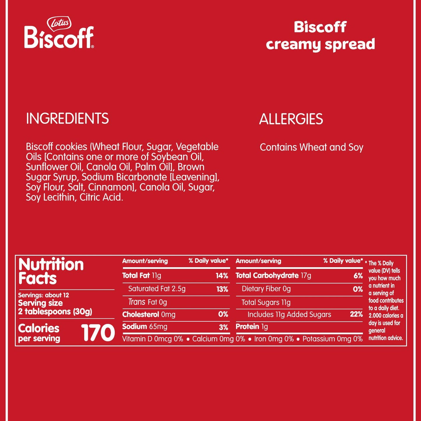 Lotus Biscoff Cookie Butter Spread, Creamy, Non Gmo + Vegan, 25.4Oz