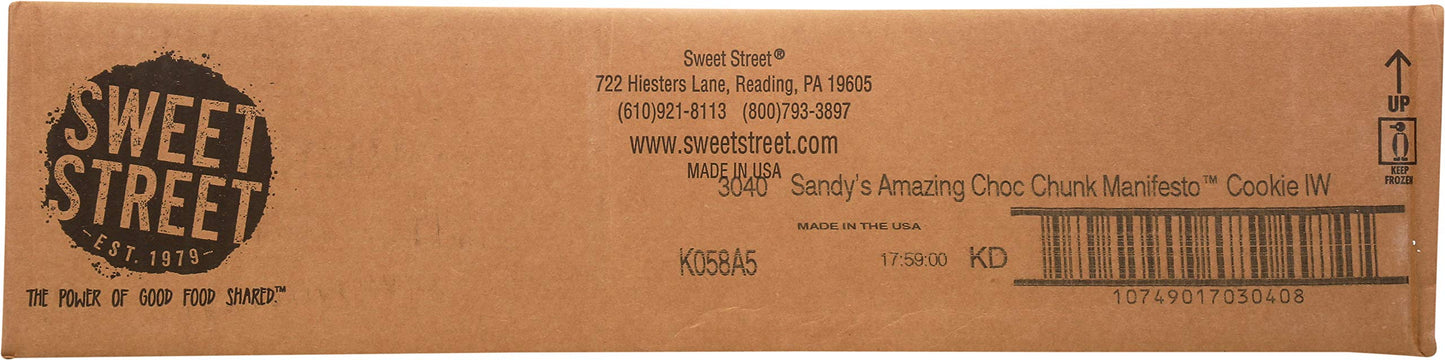 Sweet Street Sandys Amazing Chocolate Chunk Manifesto Cookie, 3.02 Ounce - 48 Per Case.