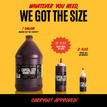 Capital City Mambo Sauce Sweet Hot, Washington Dc Wing Sauces, Perfect Condiment For Wings Chicken Pork Beef Seafood Burgers Ric