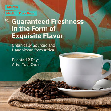 Horn Of Africa Signature Reserve Espresso Beans - Medium Dark Roast Coffee, Freshly Roasted To Order Whole Bean Coffee, Specialt