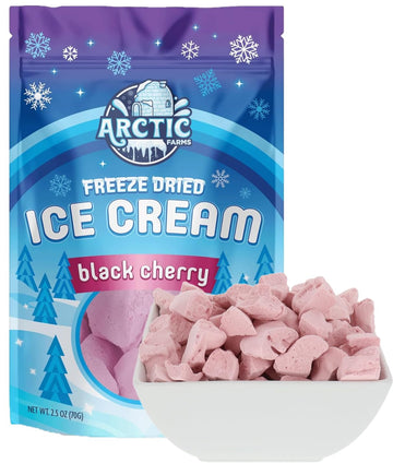 Arctic Farms Freeze Dried Ice Cream Bits Bagged And Boxed - Does Not Melt (Black Cherry) (2.5Oz)