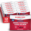 Bumble Bee Smoke Flavored Red Coho Salmon Fillets In Oil, 3.75 Oz (Pack Of 12) - 19G Protein - Skinless, Boneless - Great For Snacks & Recipes - Gluten Free