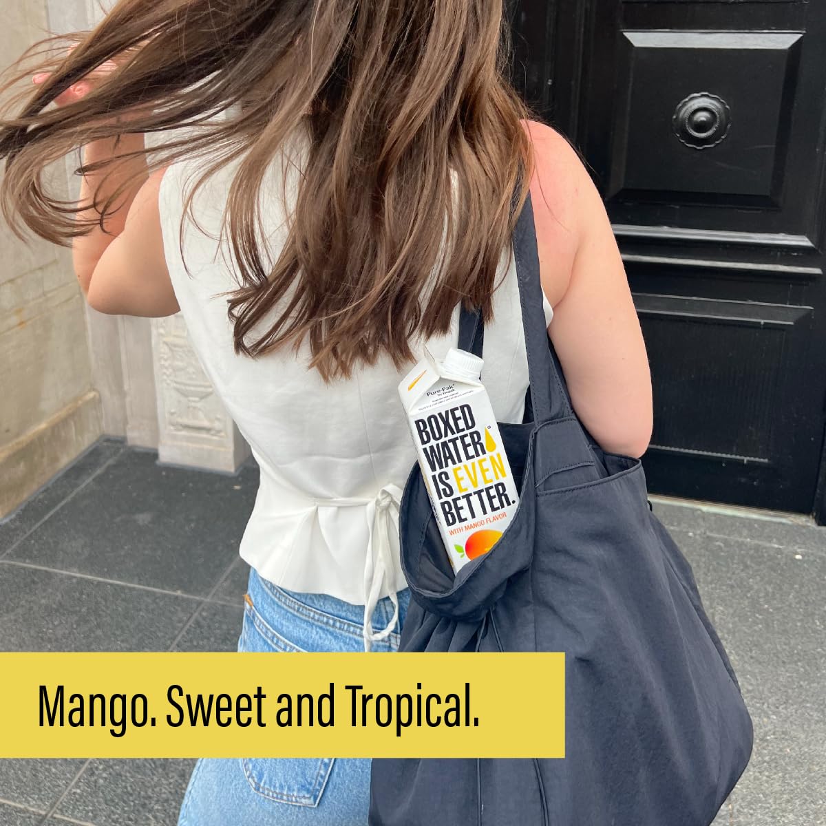 Boxed Water 16.9 Oz. (12 Pack) Mango Flavored Water - Purified Drinking Water In 92% Plant-Based Boxes – Zero Calories & Sugar Free, More Sustainable Than Plastic Bottled Water