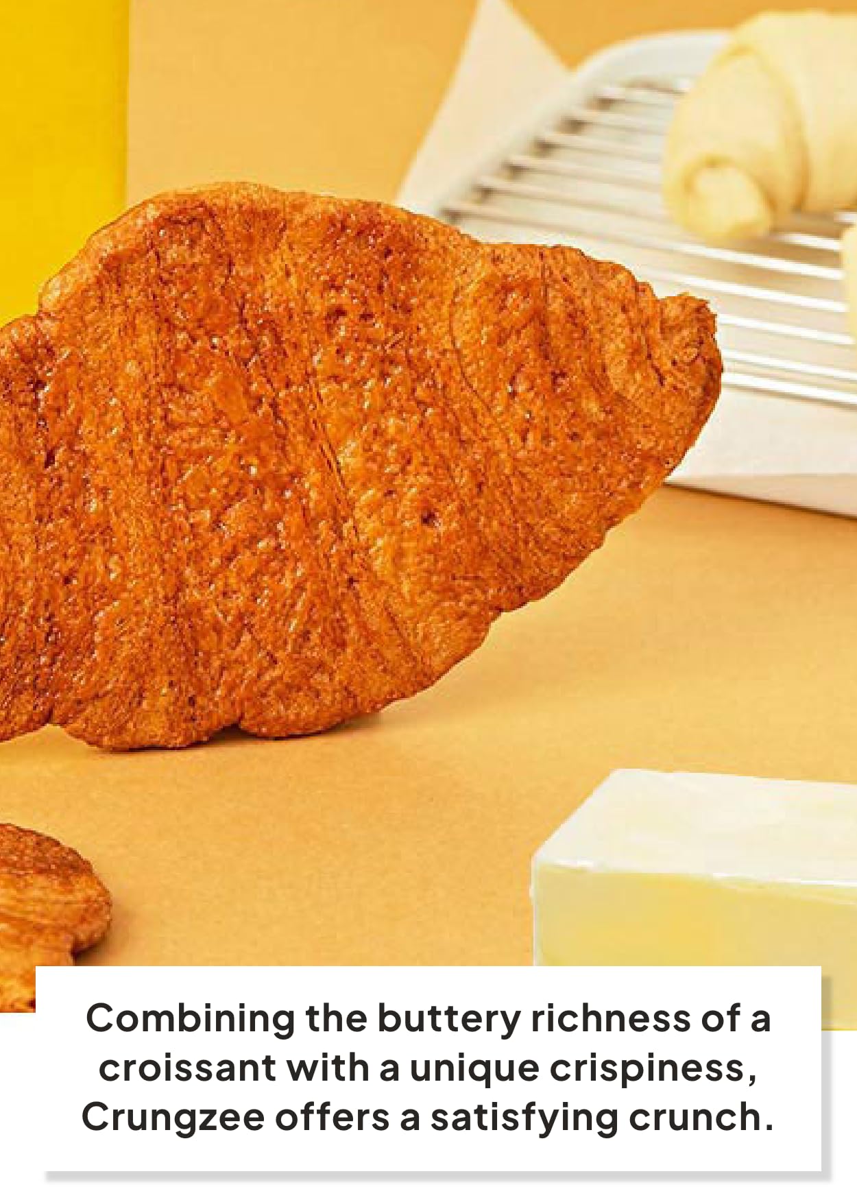 K Food Korean Food Flat Croissant Himalayan Pink Salt, Crispy And Buttery Dessert Bites, Only 102 Calories, Perfect For School L