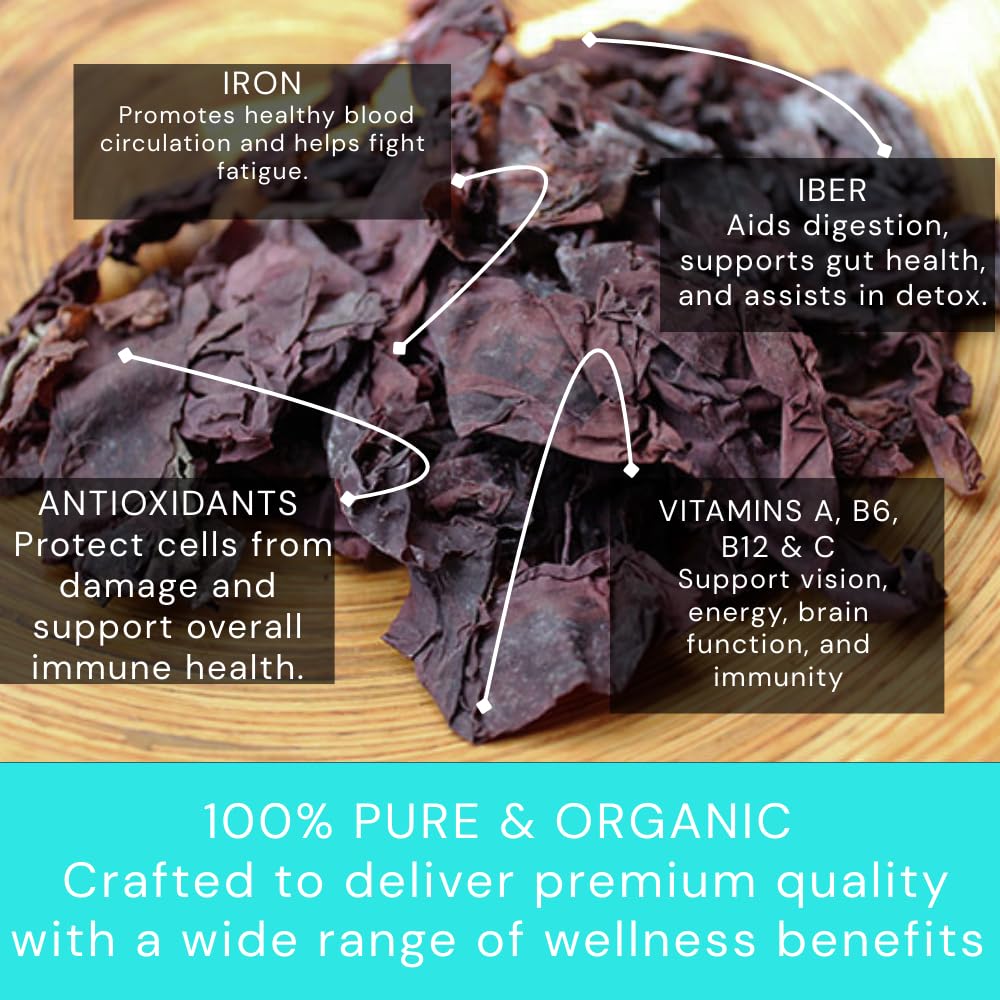 Oceans Balance Organic Whole Leaf Dulse Sea , Gluten Free, 1oz Bag