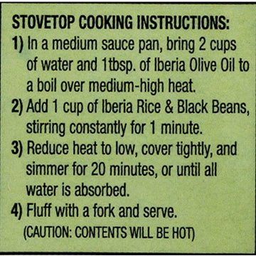 Iberia Rice & Black Beans, 3.4 Lb, Completely Seasoned & Ready to Cook, Nutritious & Delicious Rice and Beans (Pack of 2)