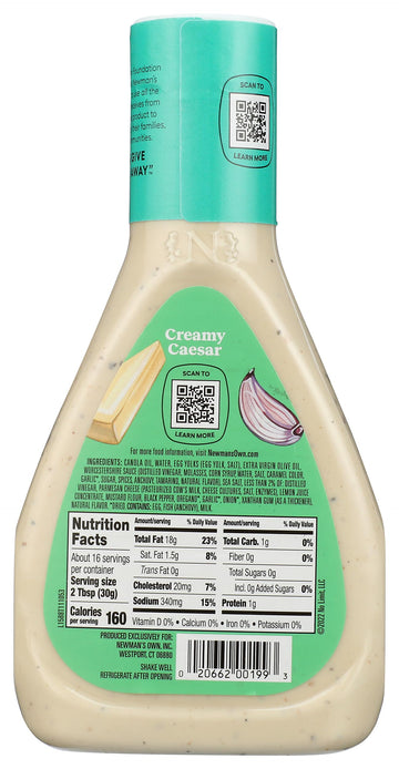 Newmans Own Creamy Caesar Salad Dressing, 16 Oz