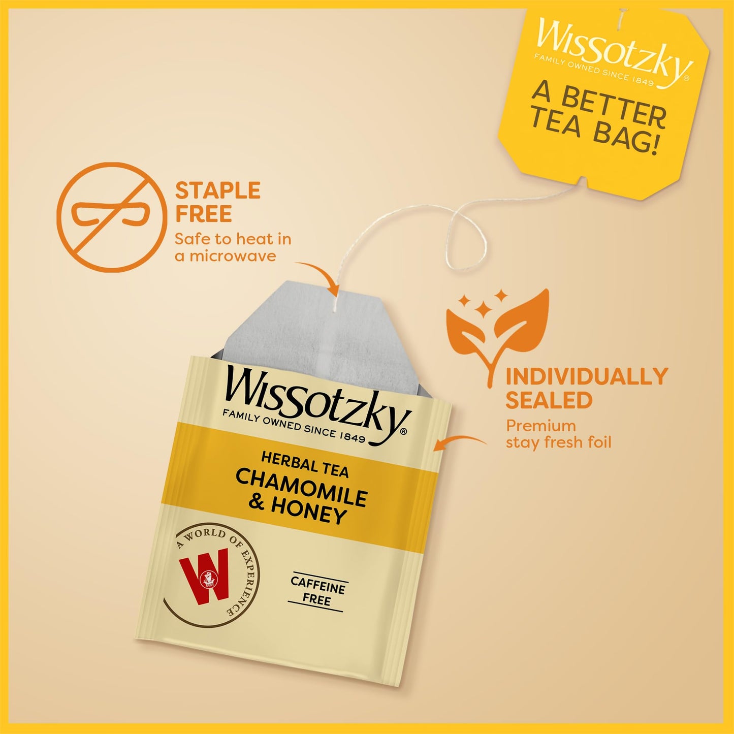 Wissotzky Herbal Tea (Chamomile Honey, 1 Pack)