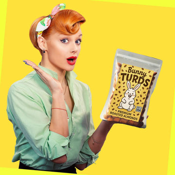 Bunny Turds Gourmet Roasted Almonds | Perfect Easter Snack, Whimsical Bunny-Themed Treat, Crispy & Salty, Ideal For Gifts And Pa