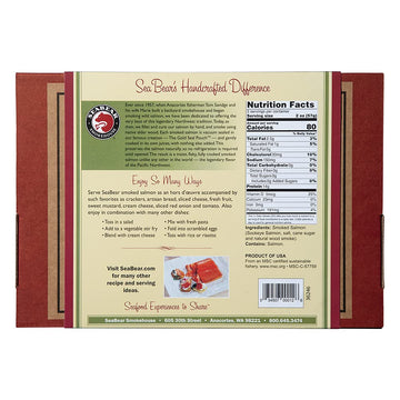 SeaBear Smoked Wild Sockeye Salmon Fillet Gift Box – Wild Caught, 16 Ounce, Shelf Stable, Ready to Eat, Model 0034507021619