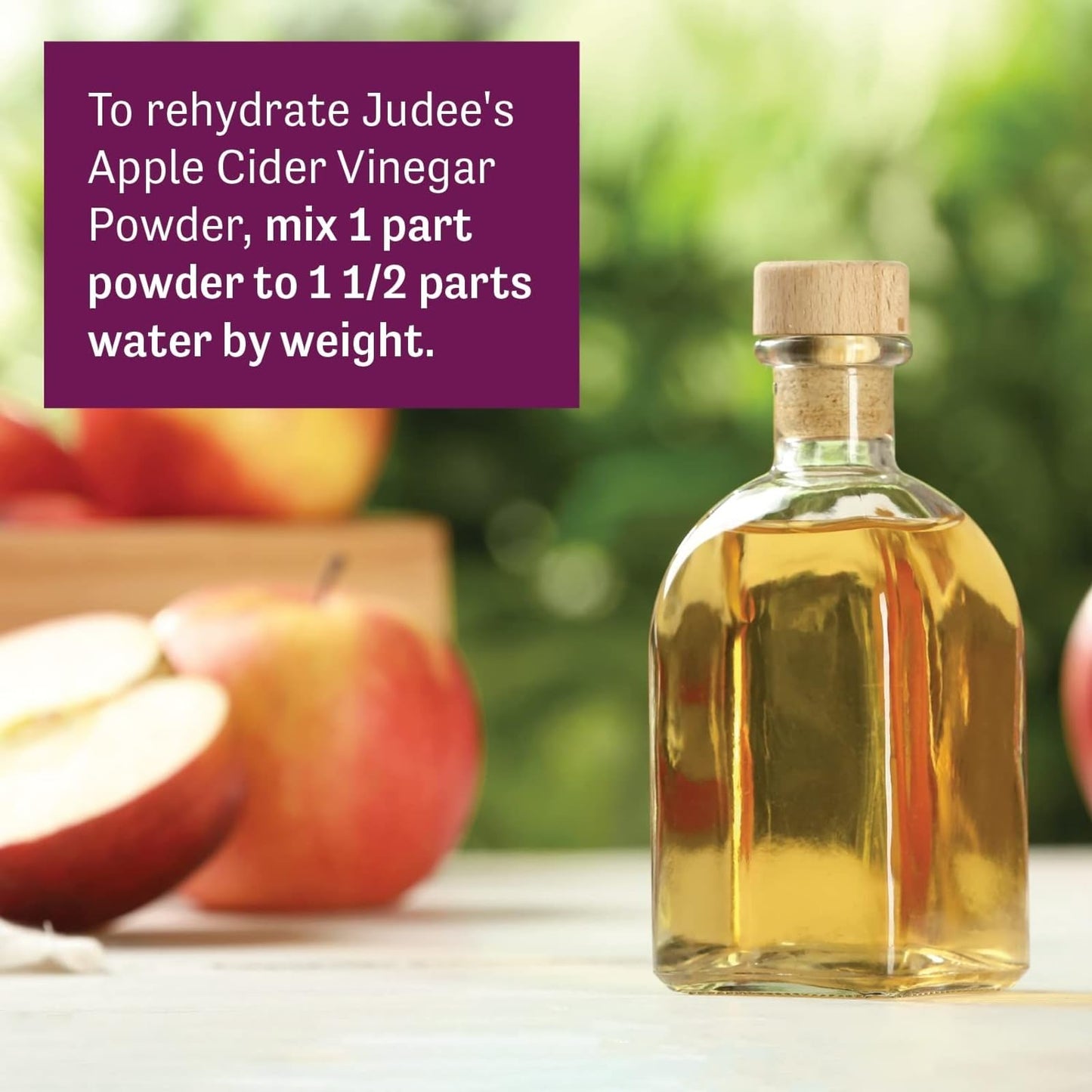 Judees Apple Cider Vinegar Powder - Gluten-Free, Keto-Friendly - 4 oz