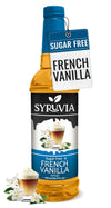 Syruvia Sugar-Free French Vanilla Syrup - 25.4 fl oz. Premium Coffee Flavoring Syrup. 0 Calories, Kosher, and Gluten-Free. Perfe