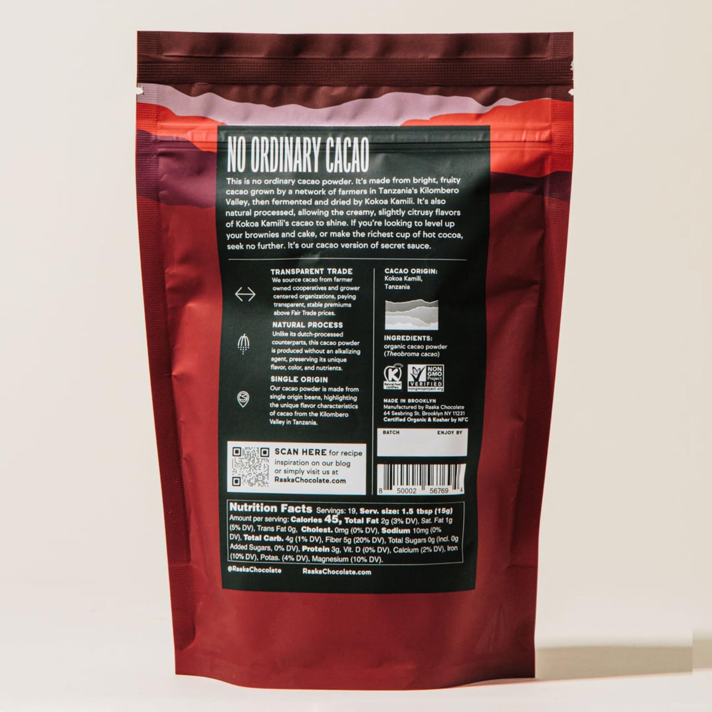 Raaka Chocolate Organic Cacao Powder - Unsweetened, Non-Alkalized, Perfect For Baking - Gluten-Free, Soy-Free, Sugar-Free - 8Oz
