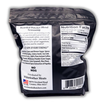 Bearded Butchers Black Blend Seasoning, 64 Oz Bag (4 Lbs) - Coffee & Molasses Flavor For Steaks, Burgers, Brisket, Roasts, Game
