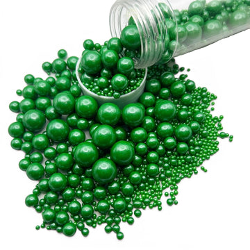 Christmas Green Edible Pearls For Cake Decorating 5.1 Oz Christmas Green Edible Pearls Christmas Sprinkles Green Pearl Sprinkles