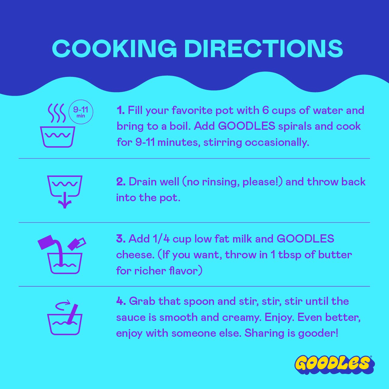 Goodles Twist My Parm Mac & Cheese 4 Pack, 6Oz - 14G Protein, 6G Fiber With Prebiotics, 21 Plant-Based Nutrients And Made W/Real