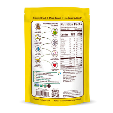 Natierra Organic Freeze-Dried Bananas | Usda Certified Organic, Vegan & Non-Gmo | 2.5 Ounce (Pack Of 12)