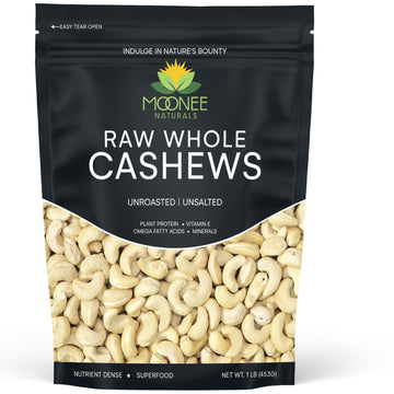 Raw Cashews Unsalted Whole (16 0Z. / 1 Lb) | Vegan Protein Snacks | Make Cashew Milk | Keto And Paleo Friendly Diet Snacks | Par