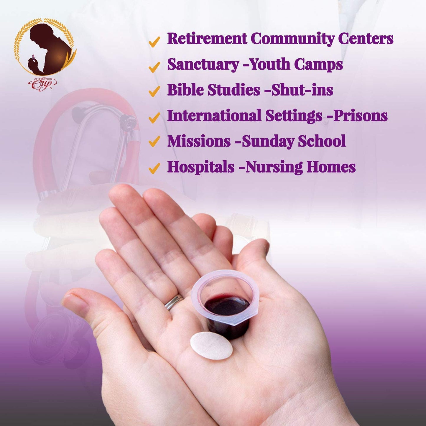 Celebration Cup - Prefilled Communion Cups And Wafer Set (Pack Of 500)