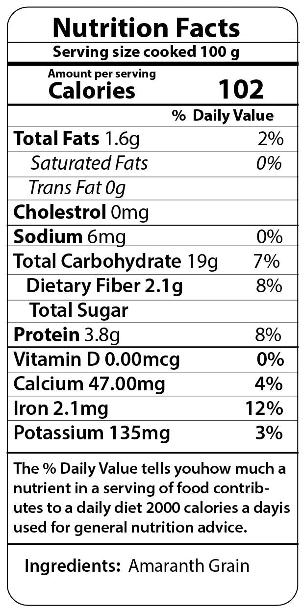 Organic Whole Grain Amaranth Grain Seeds non-GMO RAW non-GMO Vegan Bulk (3LB)