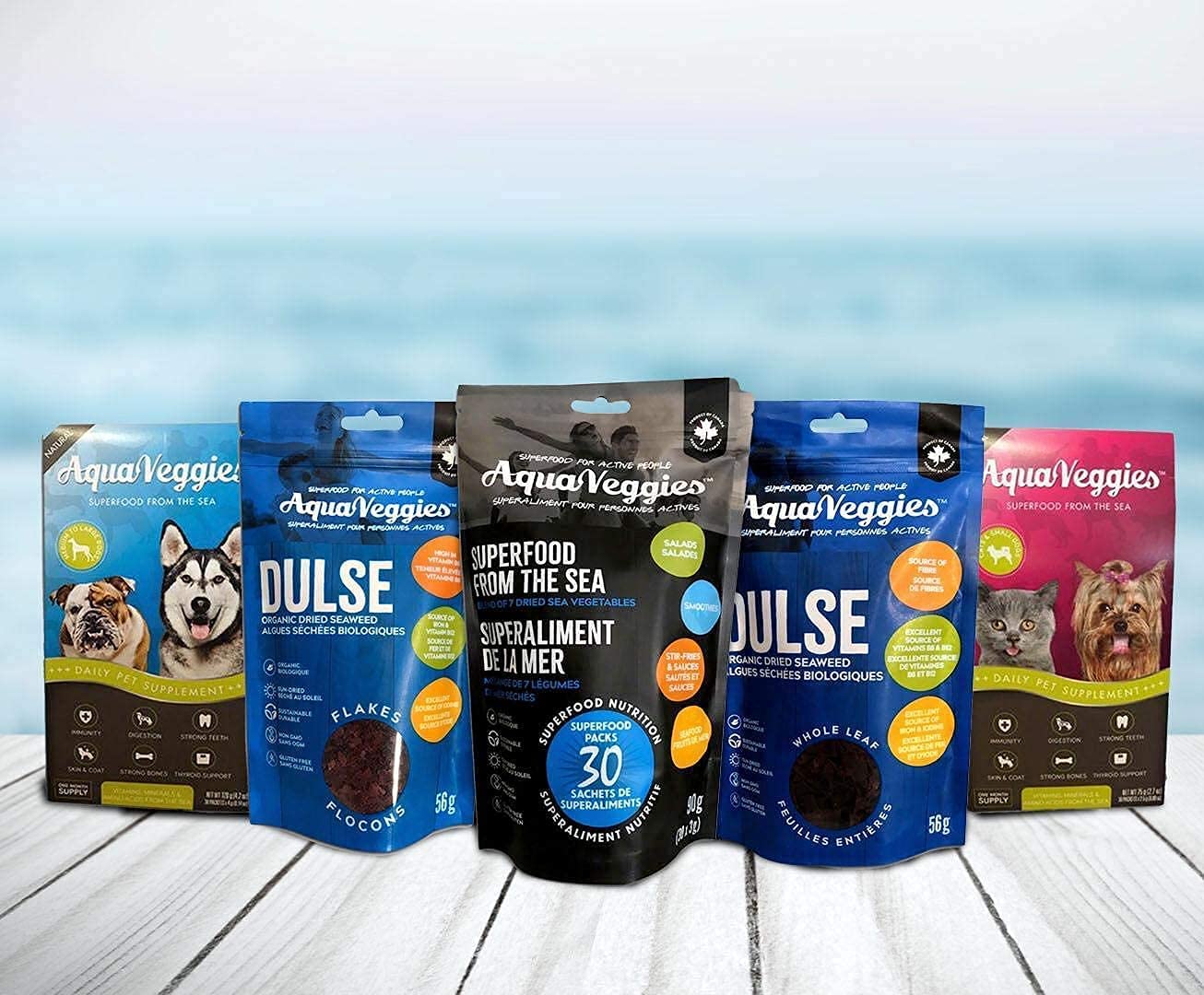 Aqua Veggies Organic Atlantic Dulse Flakes 4 Oz , Hand-Harvested, Sun-Dried Bay Of Fundy, Excellent Source Of Vitamins B6, B12,