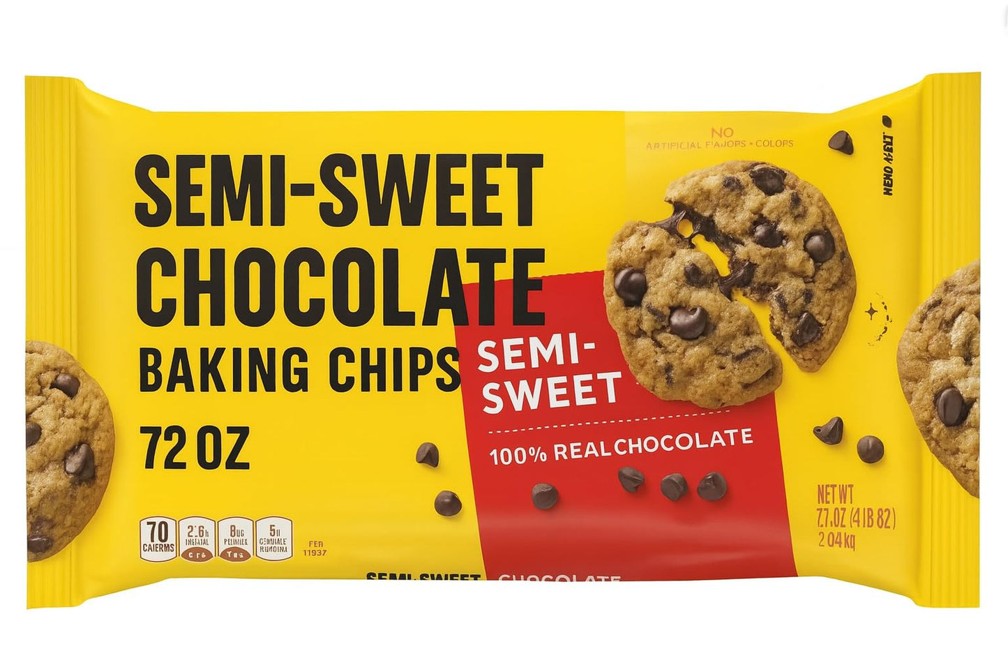 Semi Sweet Chocolate Baking Chips 72 Ounce - 1 Pack