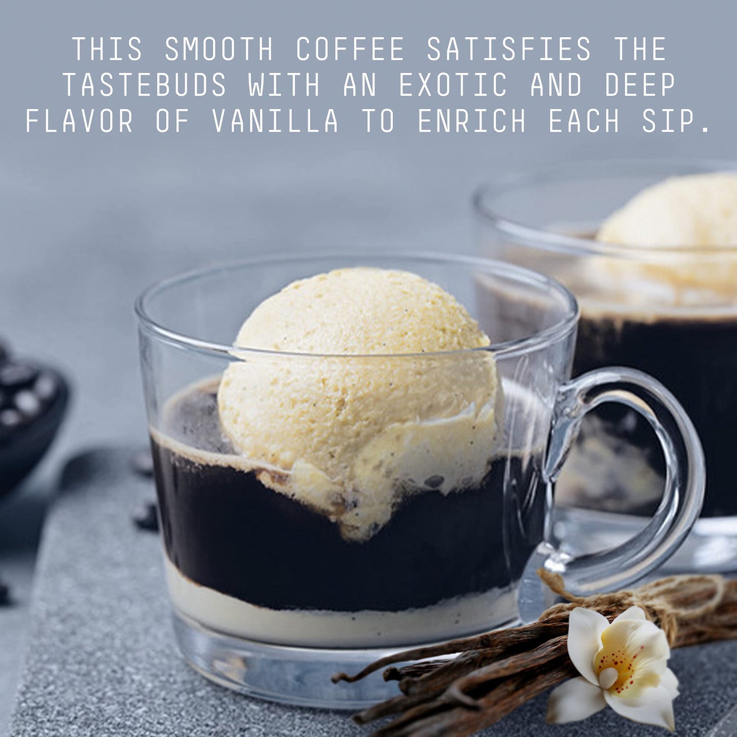 Stone Street Flavored Ground Coffee, French Vanilla, Medium Roast, 16 Ounce, 100% Colombian Arabica, Gourmet Quality
