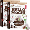 Pocas Hello Mochi, Boba Milk Tea 2-Pack - Soft and Chewy Japanese Snacks, Sweet Rice Cake, Brown Sugar Boba Milk Tea Mochi, Glut