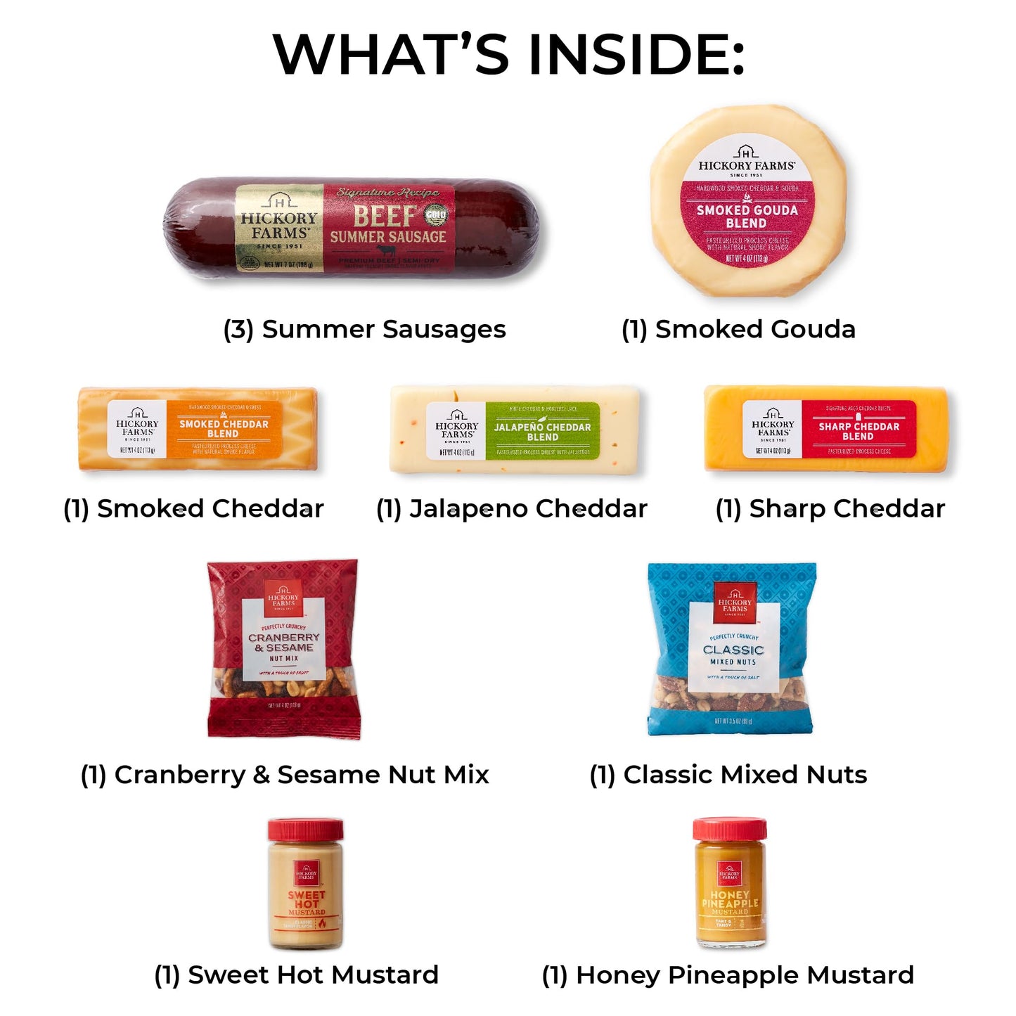 Hickory Farms Signature Beef Meat And Cheese Father'S Day Food Gift Basket (With Lid) - Box Set | Charcuterie Food Items | Summe