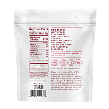 Albanese Worlds Best True to Fruit - American Favorite Fruits Gummies, Candy, 25oz Bag, Soft & Chewy Candy Snack, Fruity Flavor