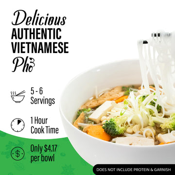 Get Cultured Box Diy Vegan Pho Kit (Ph? Chay), Authentic Vegan Vietnamese Noodle Soup Broth, Includes Herb Bag, Rice Noodles & C