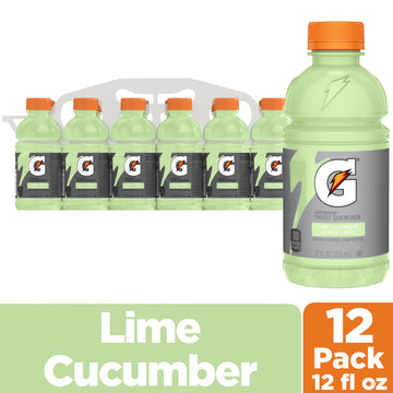 Gatorade Thrist Quencher, Lime Cucumber, 12 Fl Oz (Pack of 12)