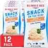 Bumble Bee Snack On The Run Cheesy Tuna Melt With Crackers Kit, 3.35 Oz (Pack Of 12) - Ready To Eat, Spoon Included - Wild Caught Tuna - Shelf Stable & Convenient Protein Snack