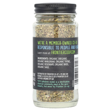 Frontier Italian Seasoning Certified Organic, 0.64-Ounce Bottle