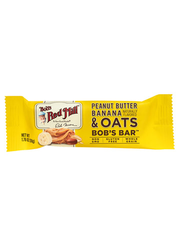 Bob's Red Mill Peanut Butter Banana & Oats Snack Bar - 1.76 Ounce (Pack of 12) - Gluten Free, Non-GMO, Whole Grain