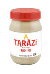 Tarazi Natural Tahini 1 Pound Glass Jar Non-Gmo Gluten-Free No-Preservatives Vegan Kosher Porduct Of California