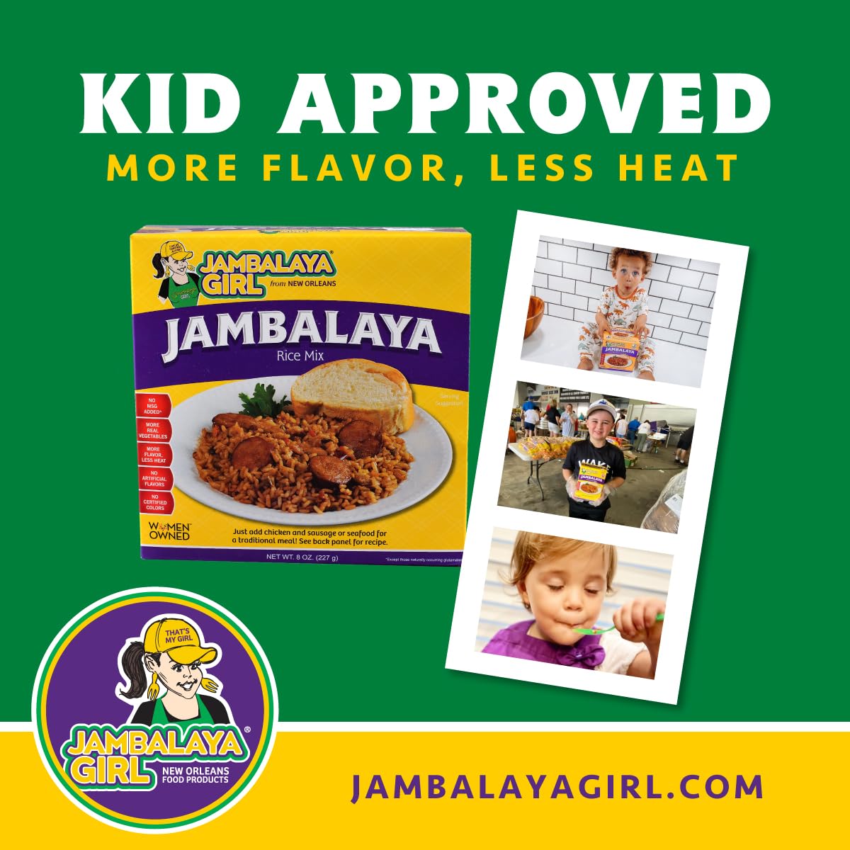 Jambalaya Girl Jambalaya Seasoned Rice Blend, 8 Oz (4 Pack)