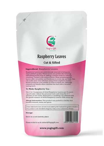Raspberry Leaf Tea 4 Oz | Cut And Sifted | 100% Pure And Natural Herbal Tea | Non-Gmo, Ethically Sourced | By Yogi'S Gift
